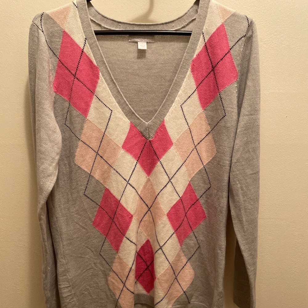 Size large vintage argyle sweater